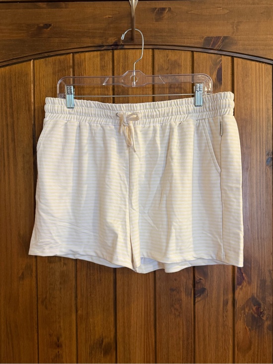 Rae Dunn Pants - Rae Dunn Cream and White Striped Lounge Shorts